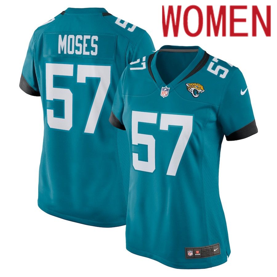 Women Jacksonville Jaguars 57 Dylan Moses Nike Green Nike Game NFL Jersey